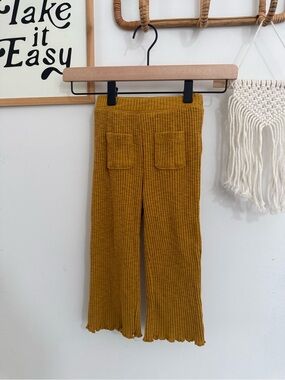 Old Navy - 3T - ribbed wide leg soft pants with lettuce hem